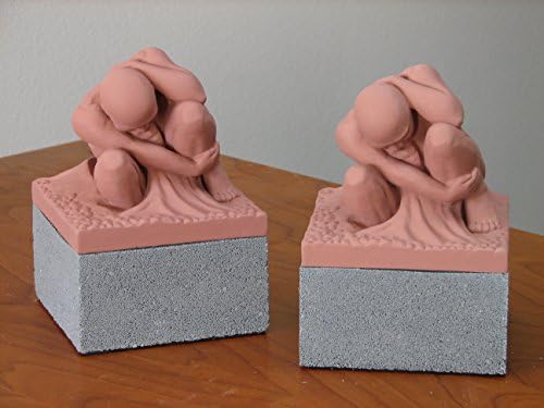 BOULDER BOOKENDS 8" Frank Lloyd Wright Statue PAIR Office Gift MADE in USA