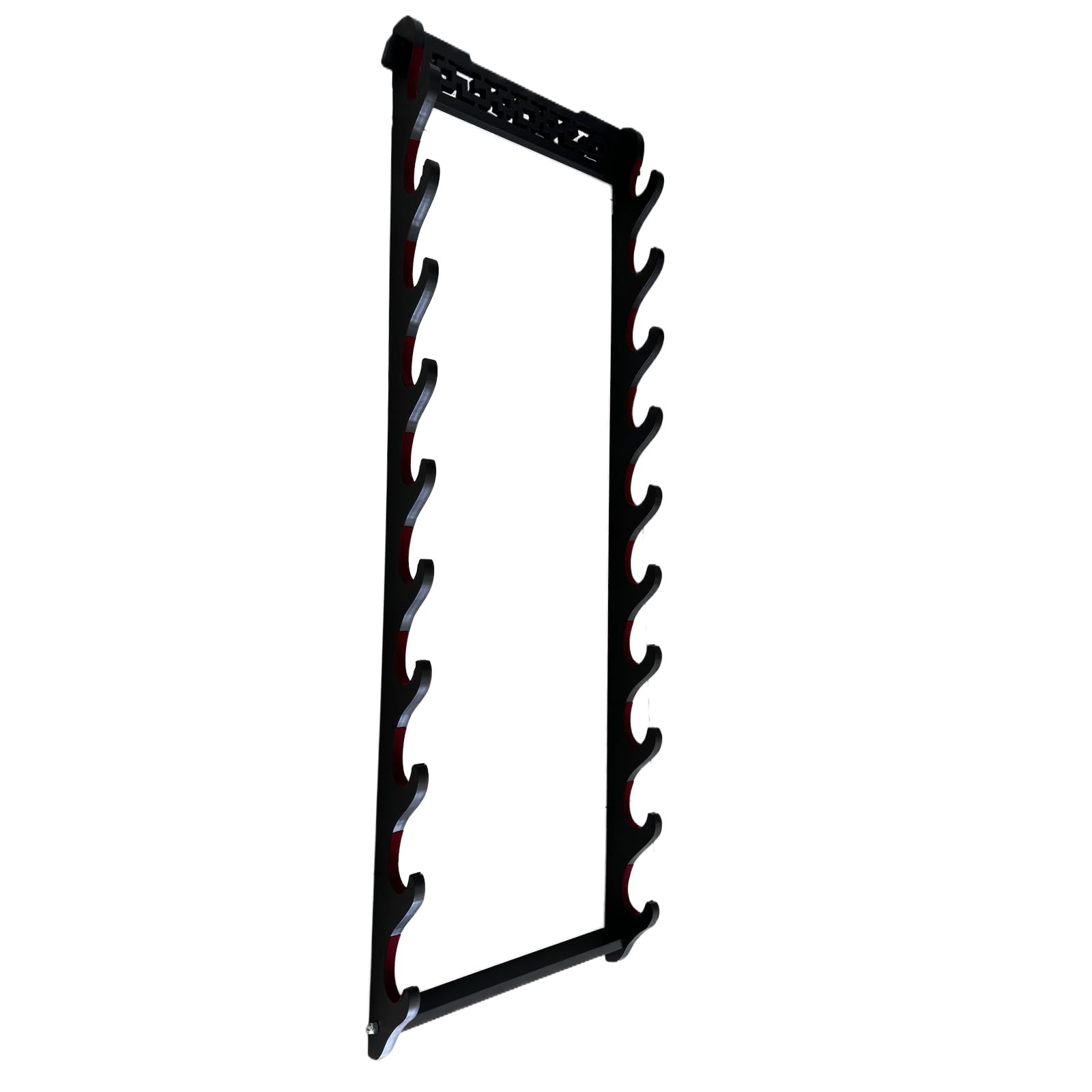 Sword Holder Katana Wall Mount - 10 Tier Velvet Padded Katana Stand Samurai Rack Samurai Sword Display Rack Wand Wakizashi Sword Stand Zoro Animation Sword Display