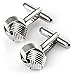 UHIBROS Love Knot Cufflinks Stainless Steel Tuxedo Shirt Cuff Links Silver Woven for Men Business Gift