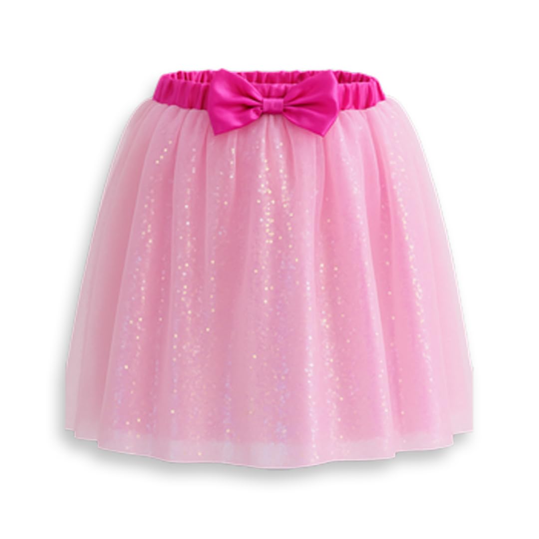Liontouch - Queen Rosa Glitter Tutu Skirt with Sequins | for Girls Aged 3–6 Years – One Size Fits Most | Sparkling Pink Skirt for Princess Dress-Up, Pretend Play & Royal Costumes — image 1