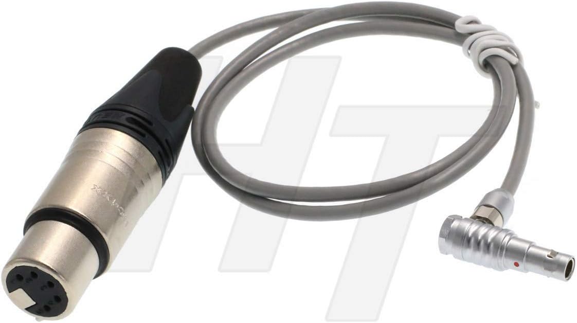 XLR 5 Pin Female Right Angle 00B 5 Pin Audio Input Cable for ARRI Alexa Mini Camera (Neutrik xlr to RA 5pin)