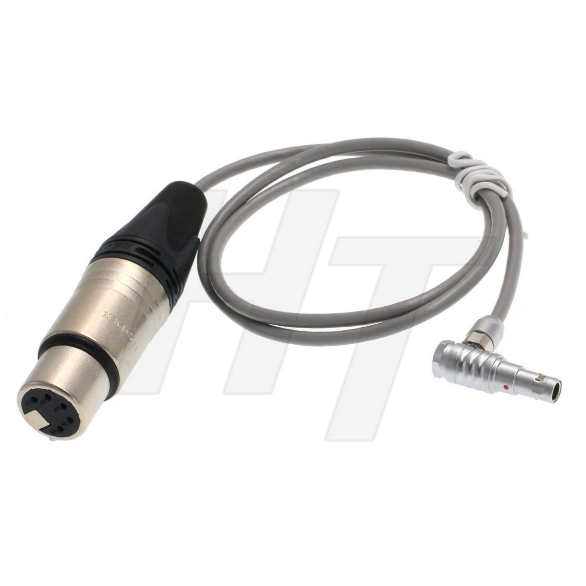 XLR 5 Pin Female Right Angle 00B 5 Pin Audio Input Cable for ARRI Alexa Mini Camera (Neutrik xlr to RA 5pin)