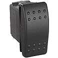 Carling Technologies VLD2S00B-AZC00-000 Switch, Rocker, V SERIES, NON-Lighted, DPDT, (ON)-OFF-(ON)
