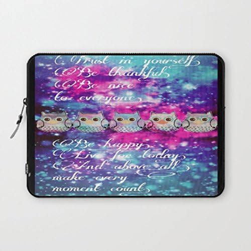 Eratio Owl Quote Neoprene Protective Laptop Sleeve 13 Inch Macbook Air Case Macbook Pro Sleeve and 13 Inch Laptop Bag Cover