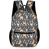 Homieblanket French Bulldog Backpack for Kids Girls Boys School, 16 Inches Cute French Bulldog Theme Bookbag, Adjustable, Lightweight, Large Capacity, Colorful French Bulldog Backpack for School
