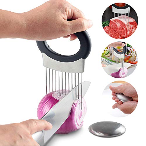image for SAYGOGO Onion Holder, Kitchen Sliced Small Kitchen Utensils, Stainless