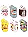 Charms Candy Tootsie Roll Womens Socks, 6 pack, Charms Candy No Show, Large (9-11)