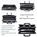 Ronts Leather Briefcase for Men with Lock 15.6 Inch Laptop Messenger Bag Business Lawyer Bag Black
