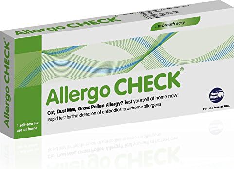 AllergoCHECK - Cat, Dust Mite, Grass Pollen Allergy Home Test