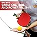 MightySpin Storm - Ping Pong Paddle with More Spin on Loops | An Edge Over Opponent Table Tennis Racket | 7-Ply Blade, Soft Rubber Surface Bat | For Beginner to Advanced (Paddle)