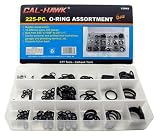 Cal Hawk CZORS 225 O-Ring Assortment Kit SAE Pneumatic Air Rubber Hydraulic Tool Set