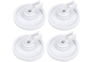 PartsBroz 154174501 5300809640 5304532229 Dishrack Wheels & Bracket Assembly (4-Pack) - Compatible with Frigidaire Kenmore Gibson Dishwasher - Replaces AP7195062 5304521179 5300809640 154174503