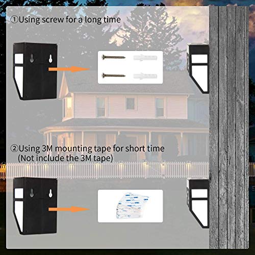 INCX 8pcs Solar Fence Lights-Solar Deck Lights-2 Models Waterproof LED Outdoor Lighting for Gardon Yard Landscape Patio Decoration