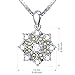 Cuoka Christmas Necklace Winter Wedding Silver Snowflake Necklace Holiday Christmas Jewelry Bridesmaids Gift Christmas Gift for Women(Sliver)