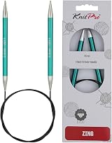 KnitPro Zing Fixed Circular Needles 40in 100cm 8.00mm