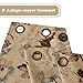 H.VERSAILTEX Blackout Curtains for Bedroom/Living Room Thermal Insulated Printed Curtain Drapes 96 Inches Long Energy Efficient Room Darkening Curtains Pair (2 Panels), Vintage Floral Brown & Blue