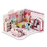 3D Jigsaw Puzzles Creative Assemble House Bedroom Set Kids Brain Train Toy (51 Pieces)