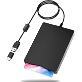 3.5Inch Portable Floppy Disk Reader, Plug &amp; Play USB Floppy Drive External | USBA/Type C 3.5 Floppy Disk Reader, 1.44 MB Floppy Disk Drive for PC Laptop Desktop Compatible with Windows 11/10/8/7/2000/XP