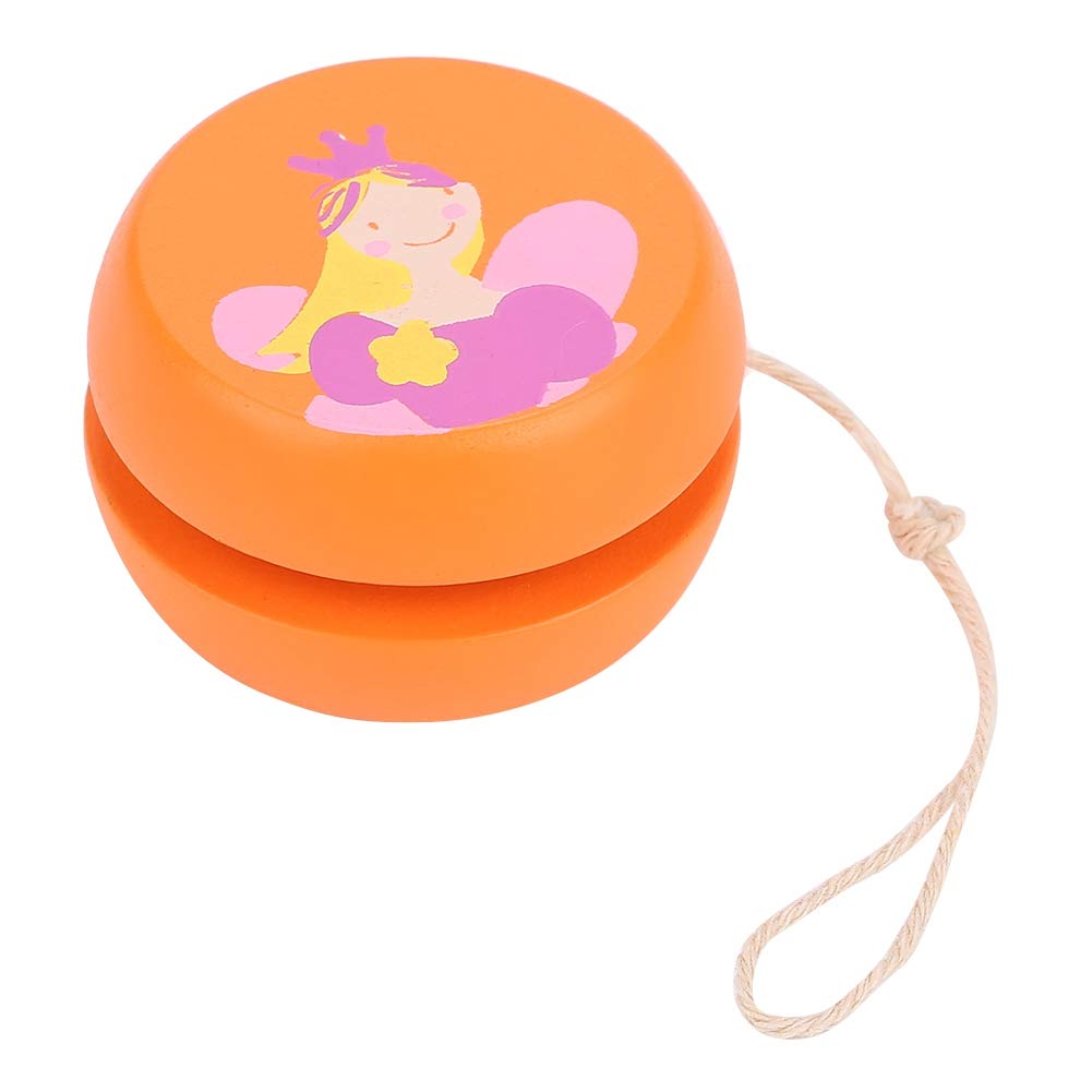 Drfeify Kids Yoyo Ball Toy, Early Educational Cartoon Ball Toy for Beginners Practice (Orange Princess)