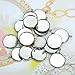 HooAMI 20pcs Silver Tone Round Pendant Trays Pendant Blanks Cameo Bezel Settings Photo Jewelry - Custom Jewelry Making - Fit for 20mm