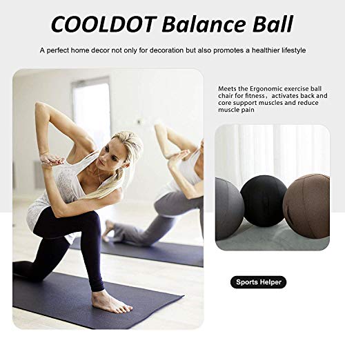 COOLDOT-Palla-da-Yoga-per-Adulti-Sedia-Sferica-con-Fodera-e-Impugnatura-Include-Una-Palla-per-Esercizi-e-Pompa-per-Casa-Ufficio-Pilates-e-Yoga