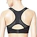 Yvette Sports Bras for Women High Impact Racerback Workout Sports Bra for Large Bust Black,S