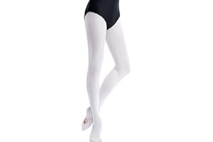 Daydance Toddler Girls Women Soft Ballet Convertible Tights for Dance, Gymnastics, Under Dress, 60D, 2-15 Years, Women Size