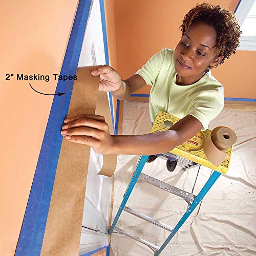 Painters Tape 2 Inch, Rainbow Colored Wide 7 Pack X 16 Yards, Colorful