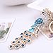 NYKKOLA Women's Fashion Shiny 18K Gold Plated Peacock Pendant Chain Necklace