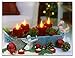 Christmas Wall Art - LED Canvas Print with Red Candles and Pinecones - Wall Art with Battery Operated Led Lights