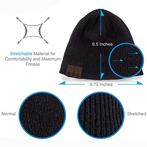 image for Seenlast Bluetooth Beanie Hat Stereo Speaker & Mic Hands Free Talking 