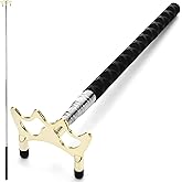 Skylety Pool Bridge Stick Retractable Brass Head | Snooker Pool Cue Table Accessories Retractable Billiards Rest with Removable Bridge Head for Multi-Angle Shot, Anti-slip Grip