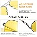 Myiaur Aviator Night-driving Glasses, Polarized Night-Vision Glasses for Fashion Men&Women, Anti Glare Vision Yellow Glasses (A1 gun frame yellow night-driving glasses)