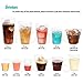 DRINKET Silver Plastic Cups 14 oz Clear Plastic Cups | Tumblers Fancy Plastic Wedding Cups With Silver Rim 50 Ct Disposable For Party Holiday and Occasions
