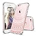 MOSNOVO iPhone 6S Plus Case/Clear iPhone 6 Plus Case, White Henna Mandala Floral Lace Printed Clear Design Transparent Plastic Back with TPU Bumper Protective Cover for iPhone 6 Plus/iPhone 6S Plus