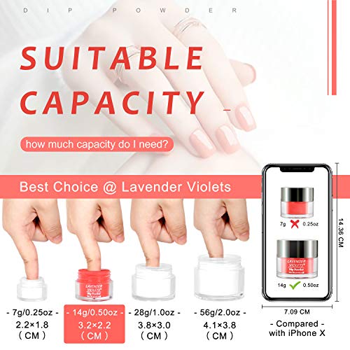 Lavender Violets Dip Powder Nail Color Kit 0.5 oz/bot. Large Capacity