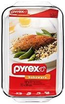 Pyrex Bakeware 4.8 Quart Oblong Baking Dish, Clear