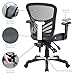 Modway Articulate Mesh Office Chair with Fully Adjustable Vegan Leather Seat In Black