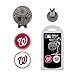 Team Golf MLB Washington Nationals Cap Clip With 2 Golf Ball Markers Golf Cap Clip with 2 Removable Double-Sided Enamel Magnetic Ball Markers, Attaches Easily to Hats