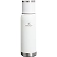 Stanley Adventure-To-Go Vacuum Bottle 25 oz | Wide Mouth with Leakproof Cup Lid | Keep Drinks Hot or Cold | Packable for Travel | Insulated Stainless Steel Thermos | BPA-Free | Frost White