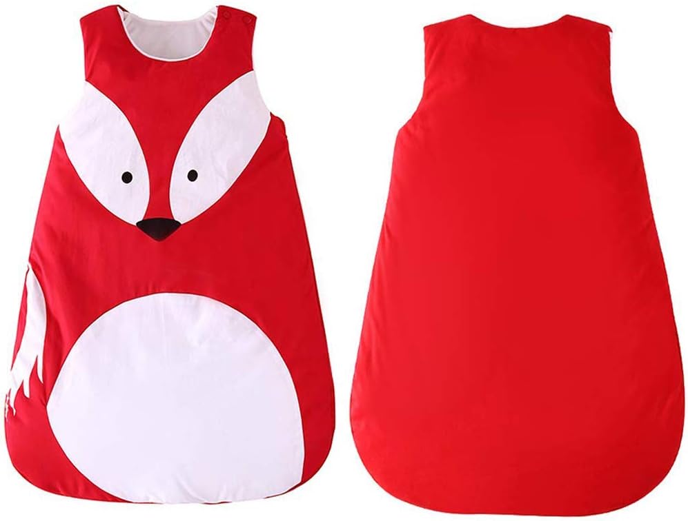 Kangcheng Baby Boys Girls Sleeping Bag 2.5 Tog Autunm Winter Swaddle Blanket Toddler 1-3 Years Animal Design Fox