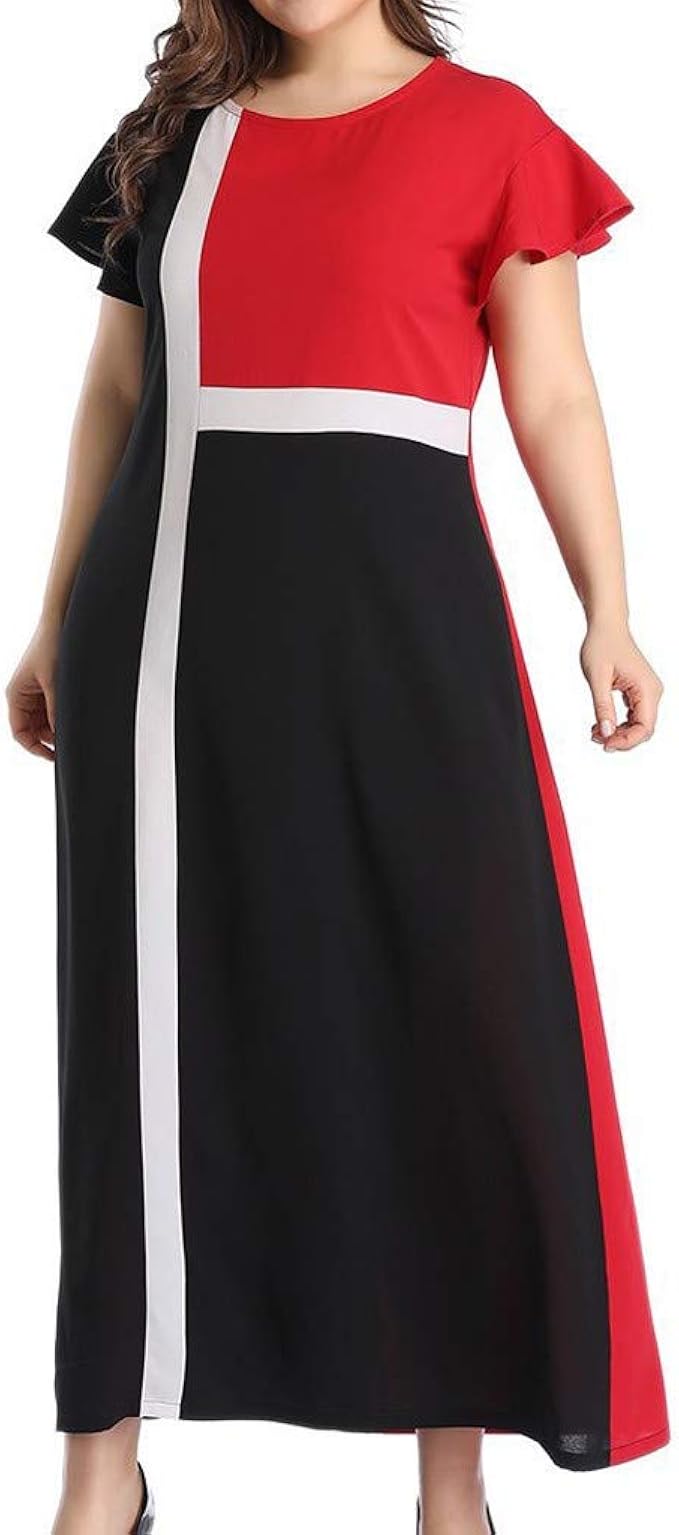 patchwork midi dress