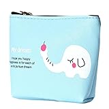 DZT1968(TM)Women Waterproof Cute Small Mini Square Wallet Coin Purses Money Pouch Makeup Key Bags With Zipper Gift