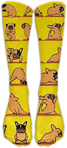 Funny Animal Fitness Pug Casual Unisex Sock Knee Long High Socks Sport Athletic Crew Socks One Size