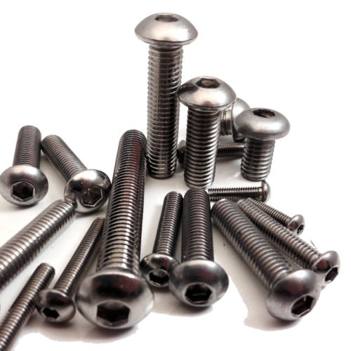 5mm Button Head Bolts (5 Pack) M5 x 8mm A2 Stainless Steel Socket Allen