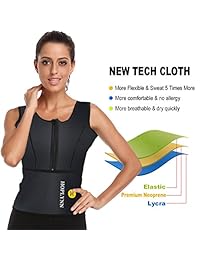 Chaleco de sudor para mujeres Hoplynn, chaleco para entrenamiento para la cintura para el sauna de neopreno ajustable para la pérdida de peso (Ver la tabla de tallas).