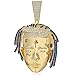 Moca Jewelry Hip Hop Rapper Exquisite Xxxtentacion Commemorative Pendant Chain Necklace 18K Gold Micro-Pave Simulated Diamond Cubic Zirconia Necklace for Men Women