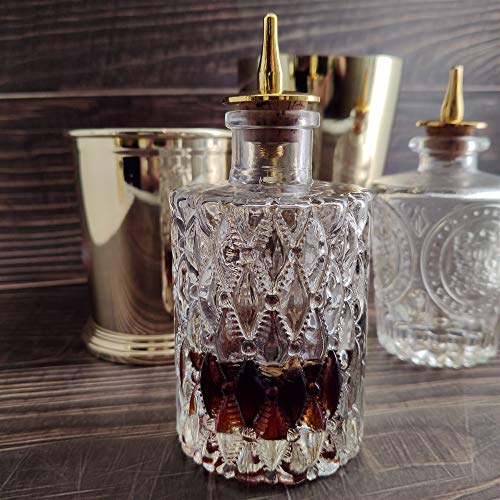 Bitters Bottle - Jewel Bitter Bottle For Cocktail, 6oz / 175ml, Glass Dahs Bottle With Stainless Steel Dasher Top - DSBT0011 (6oz/175ml) (Jewel 6oz/175ml) - Thumbnail 2