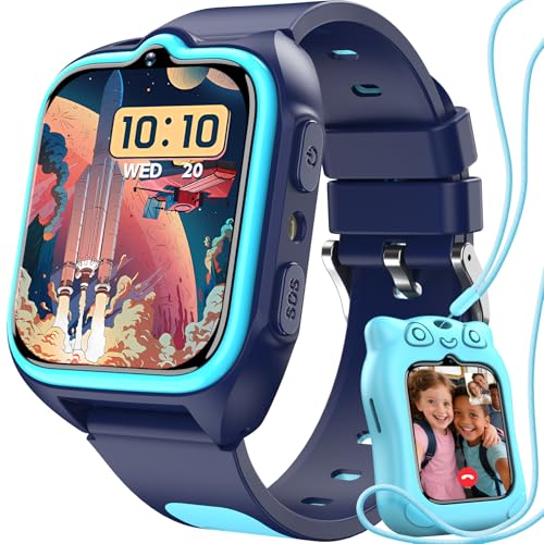 Blackview Smartwatch for Children, 1.75 Inch TFT Smartwatch 4G GPS Calls, Voice Chat, Video Call, SOS, Game, Camera, Calculator, Pedometer, Alarm, 800 mAh Battery
