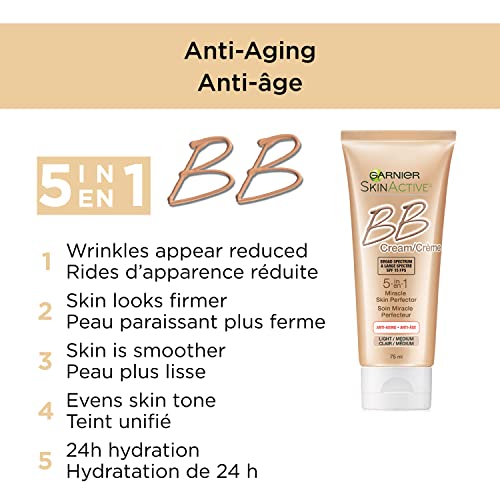 Garnier SkinActive BB Cream AntiAging Face Moisturizer, Light Medium